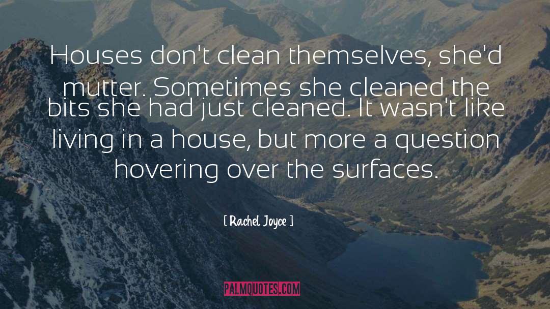 Rachel Joyce Quotes: Houses don't clean themselves, she'd