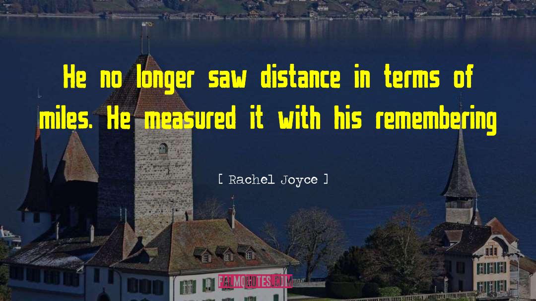 Rachel Joyce Quotes: He no longer saw distance