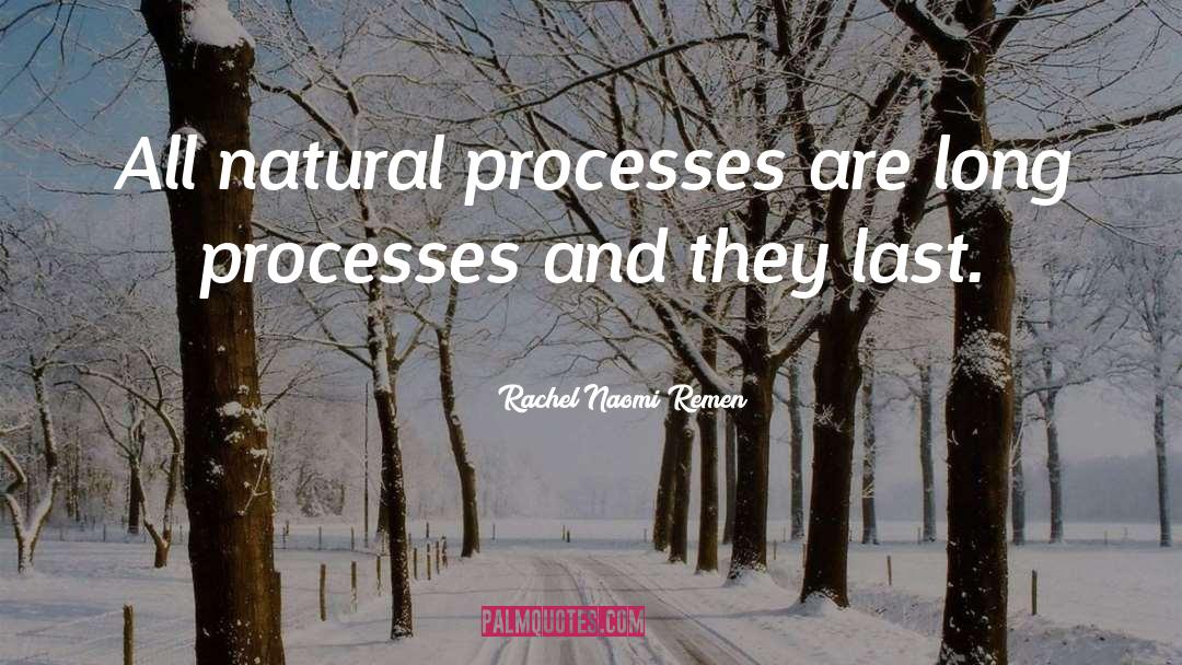 Rachel Naomi Remen Quotes: All natural processes are long