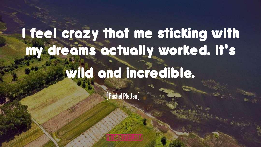 Rachel Platten Quotes: I feel crazy that me