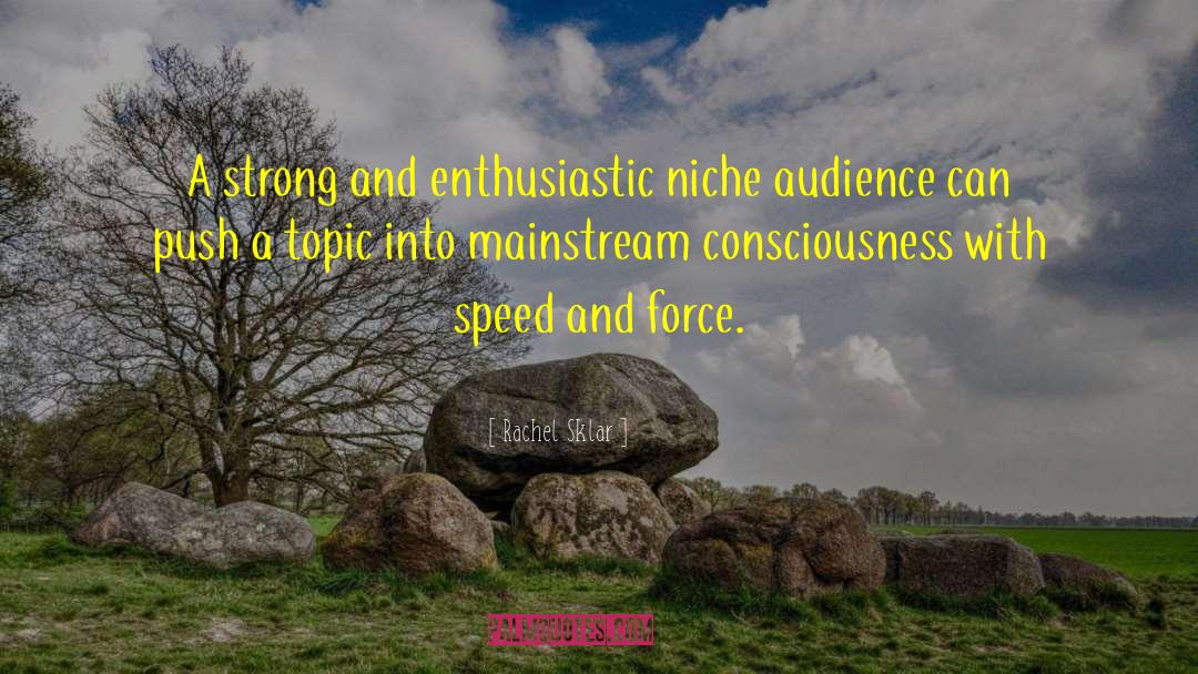 Rachel Sklar Quotes: A strong and enthusiastic niche