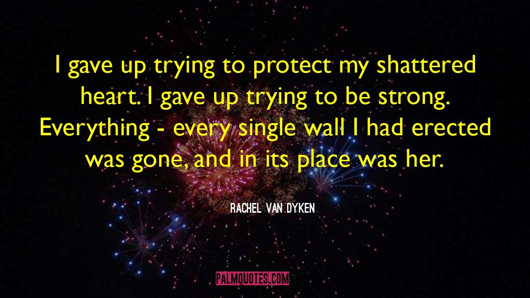 Rachel Van Dyken Quotes: I gave up trying to