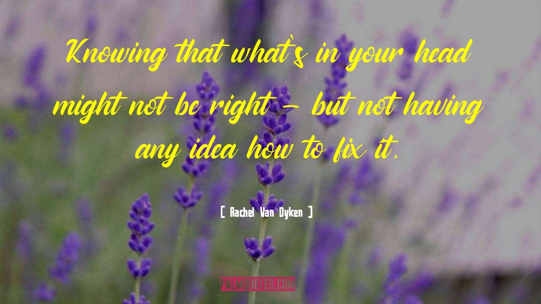 Rachel Van Dyken Quotes: Knowing that what's in your