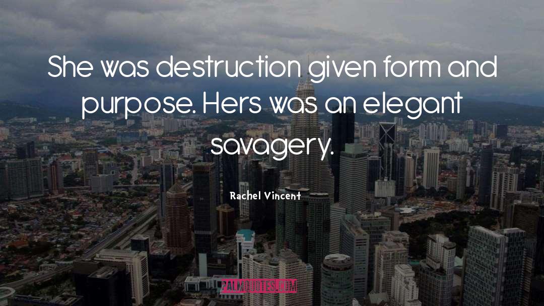 Rachel Vincent Quotes: She was destruction given form