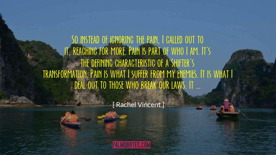 Rachel Vincent Quotes: So instead of ignoring the