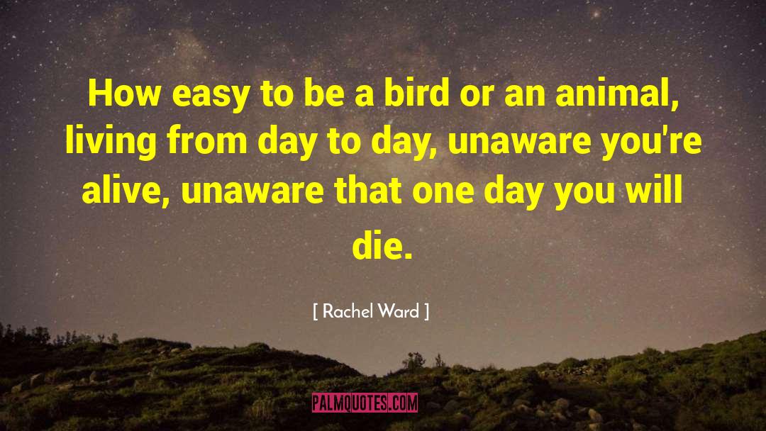 Rachel Ward Quotes: How easy to be a
