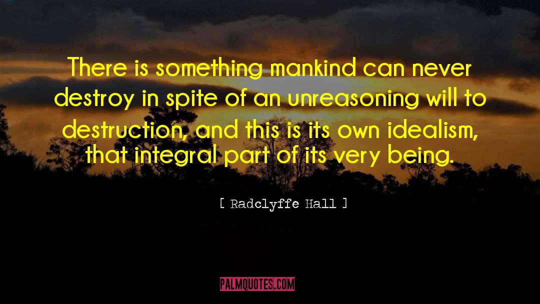 Radclyffe Hall Quotes: There is something mankind can