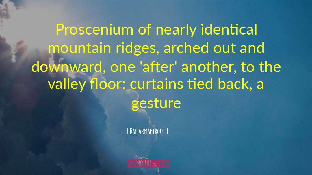 Rae Armantrout Quotes: Proscenium of nearly identical mountain