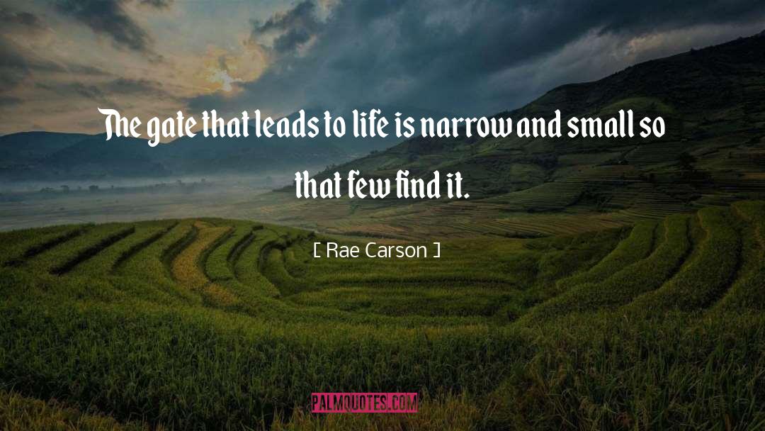 Rae Carson Quotes: The gate that leads to