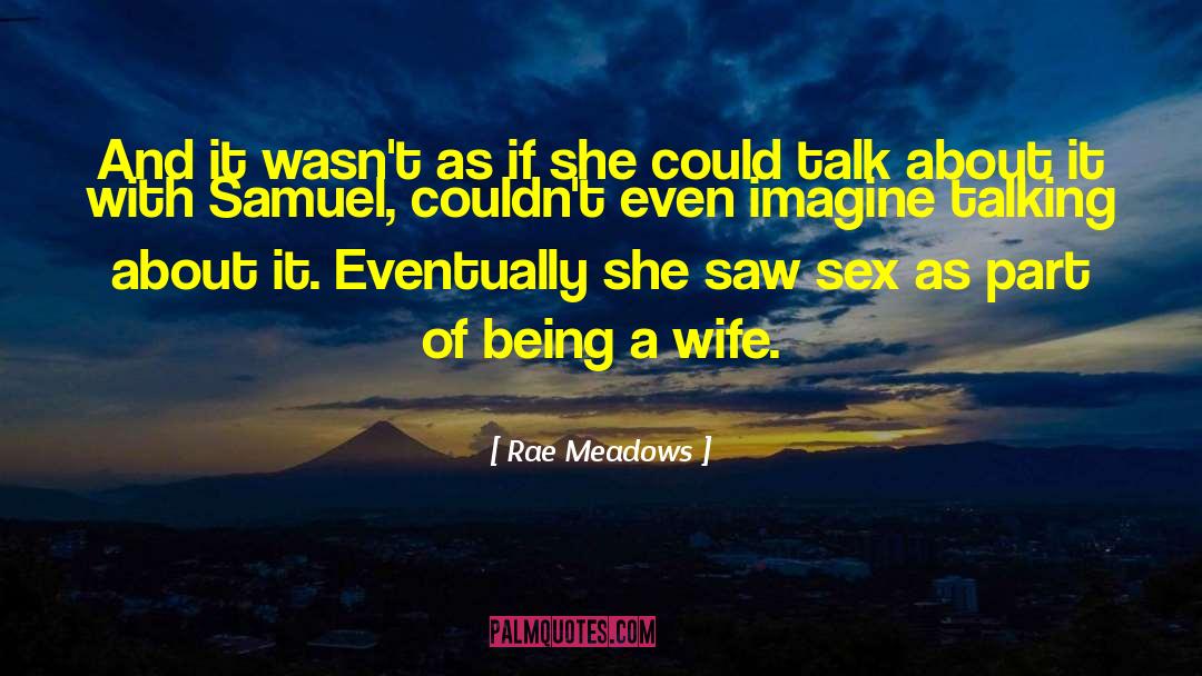 Rae Meadows Quotes: And it wasn't as if