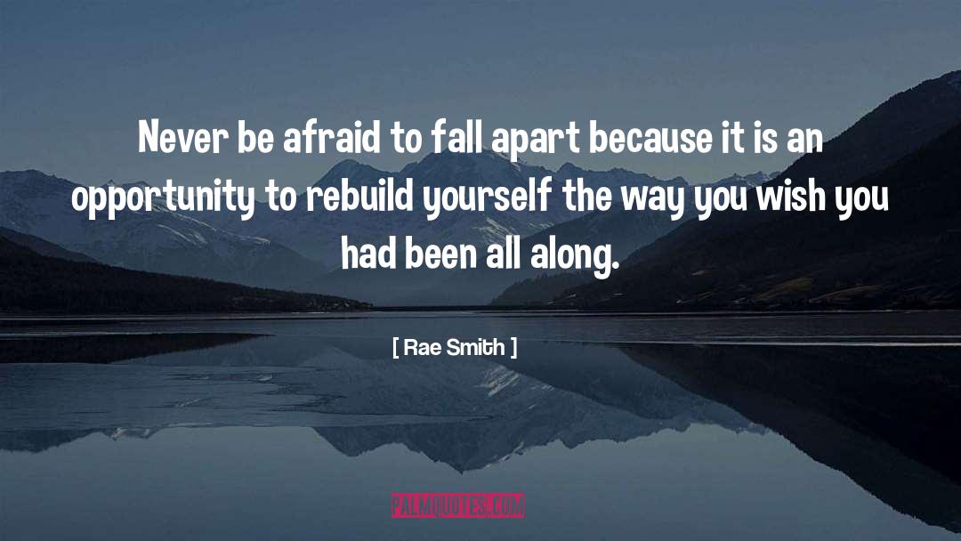 Rae Smith Quotes: Never be afraid to fall