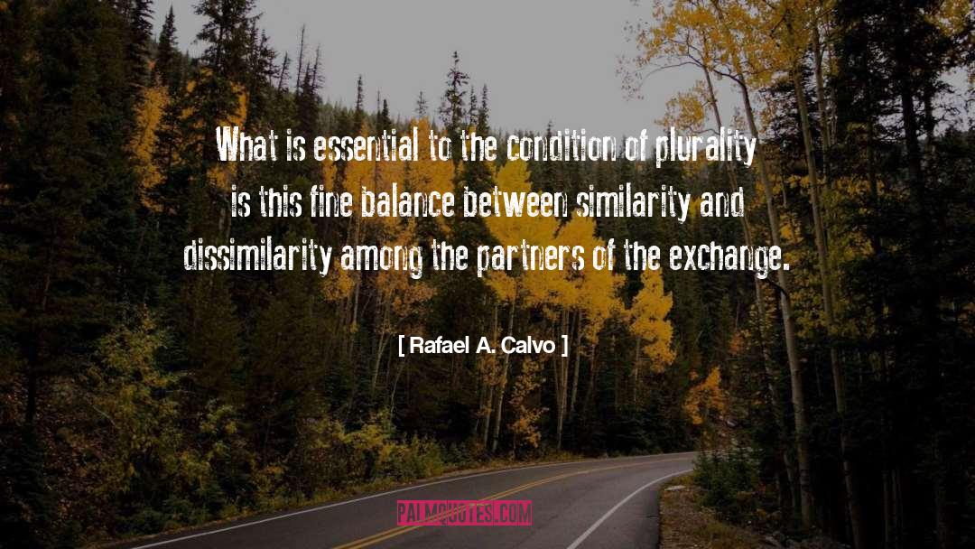 Rafael A. Calvo Quotes: What is essential to the