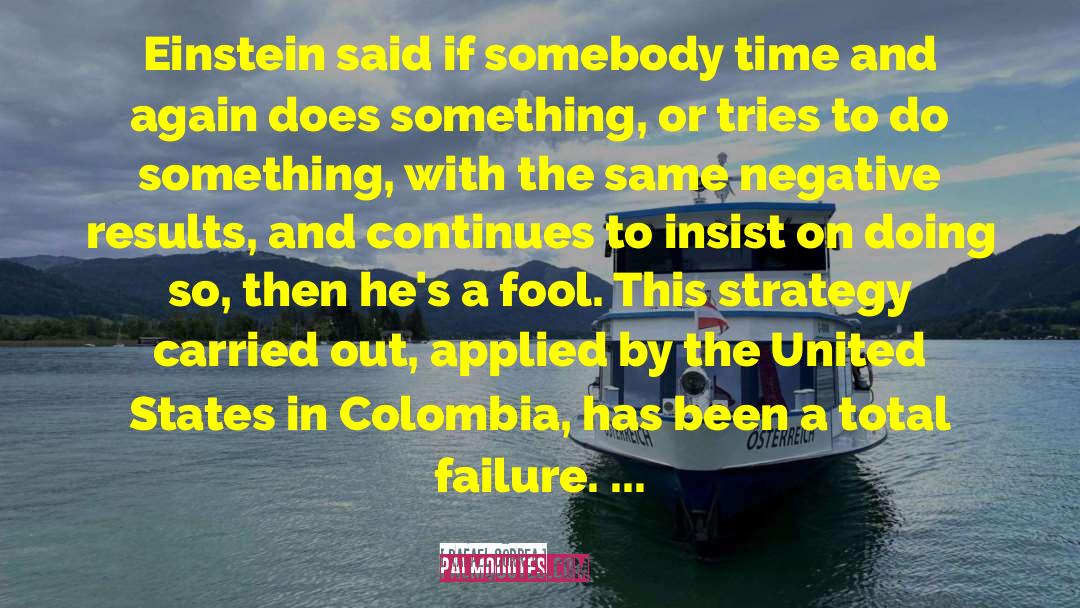 Rafael Correa Quotes: Einstein said if somebody time