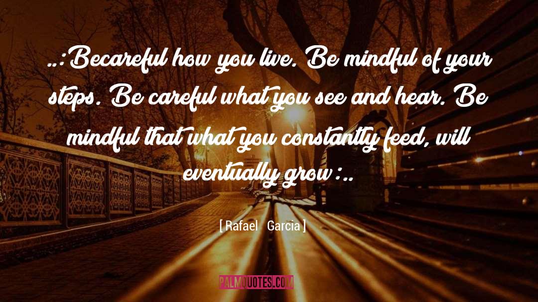 Rafael   Garcia Quotes: ..:Becareful how you live. Be