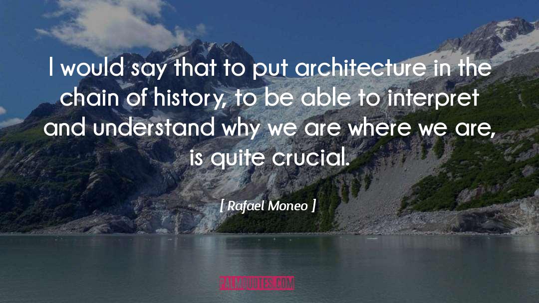 Rafael Moneo Quotes: I would say that to