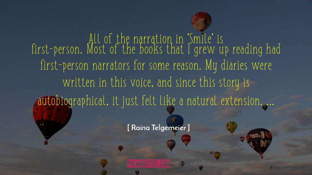 Raina Telgemeier Quotes: All of the narration in