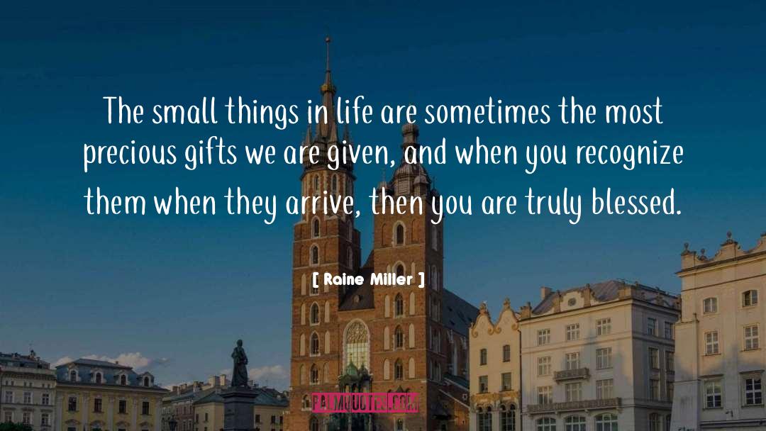 Raine Miller Quotes: The small things in life