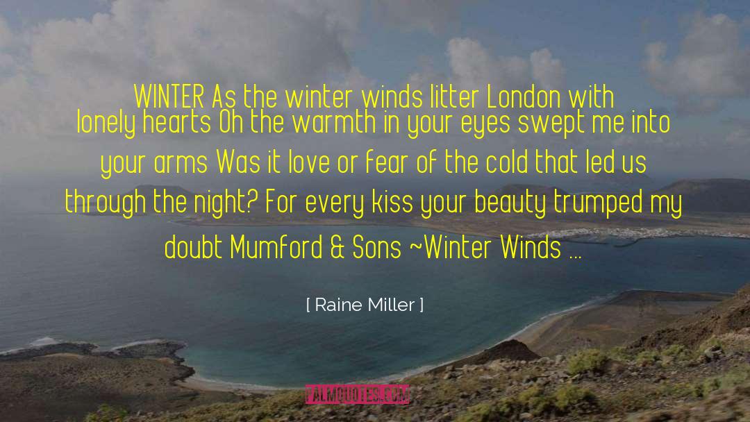Raine Miller Quotes: WINTER As the winter winds