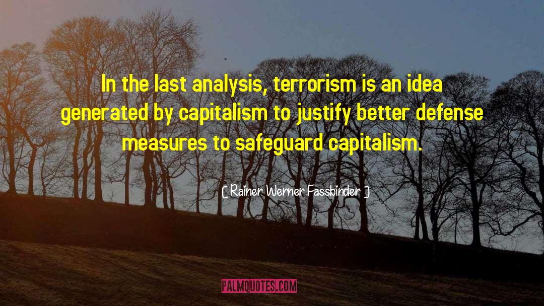 Rainer Werner Fassbinder Quotes: In the last analysis, terrorism