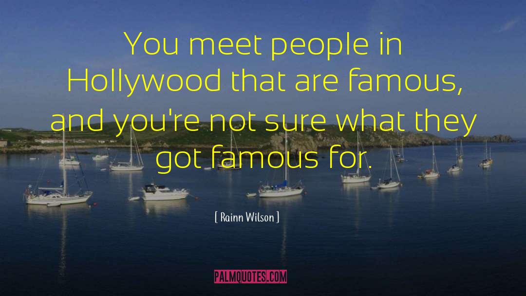 Rainn Wilson Quotes: You meet people in Hollywood