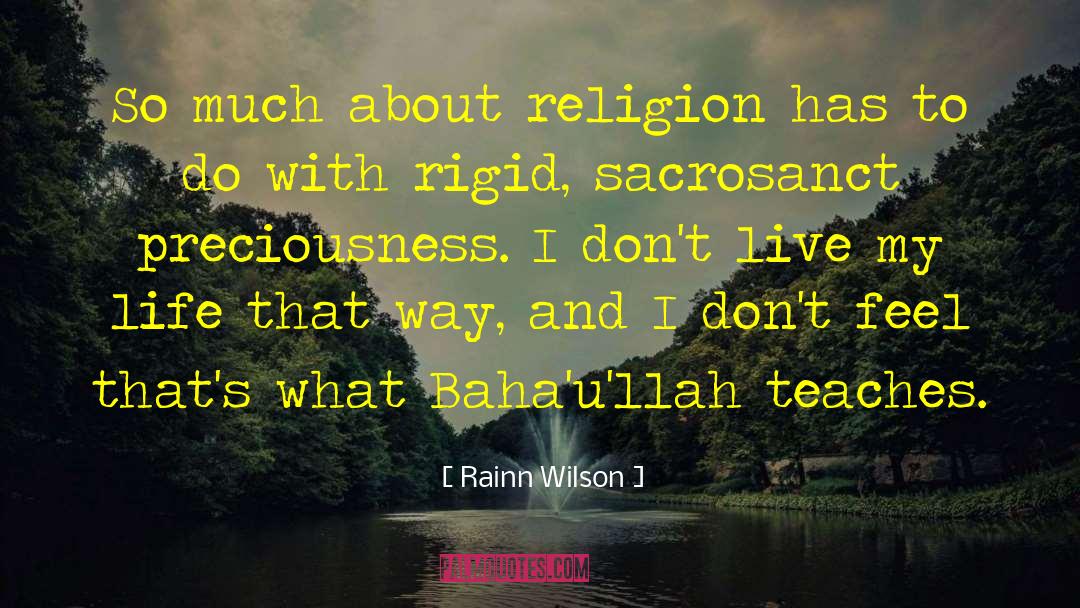 Rainn Wilson Quotes: So much about religion has