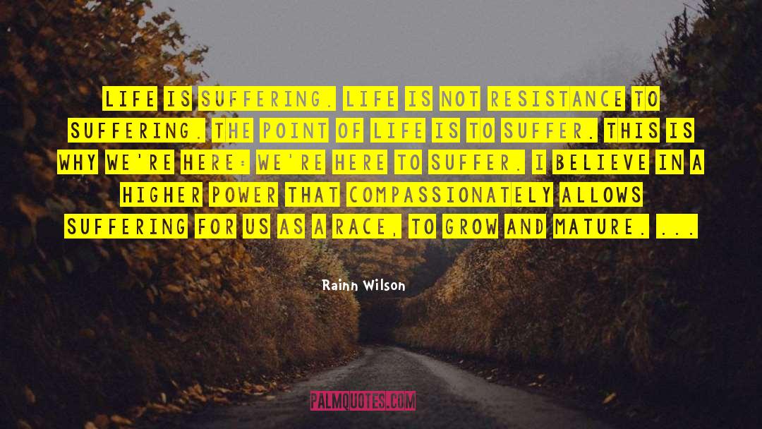 Rainn Wilson Quotes: Life is suffering. Life is