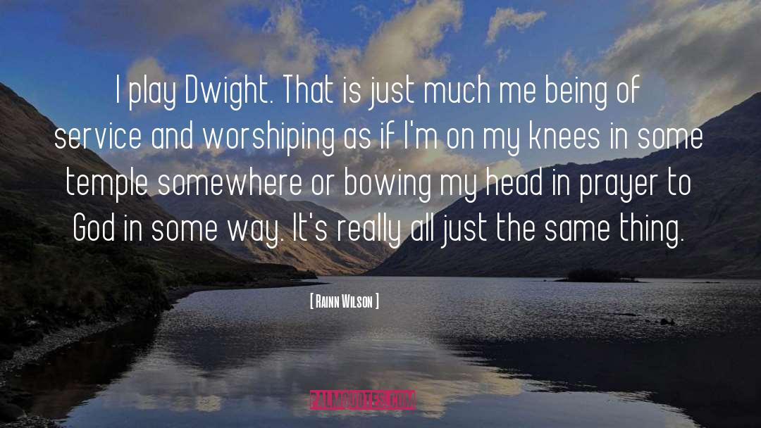 Rainn Wilson Quotes: I play Dwight. That is