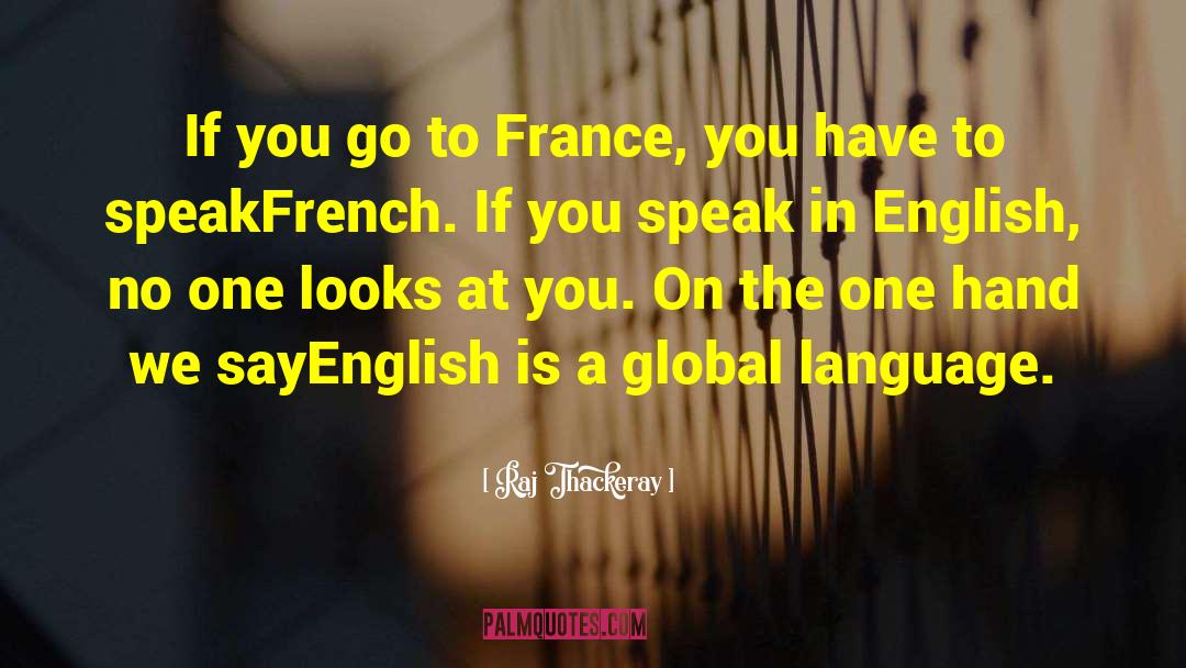 Raj Thackeray Quotes: If you go to France,