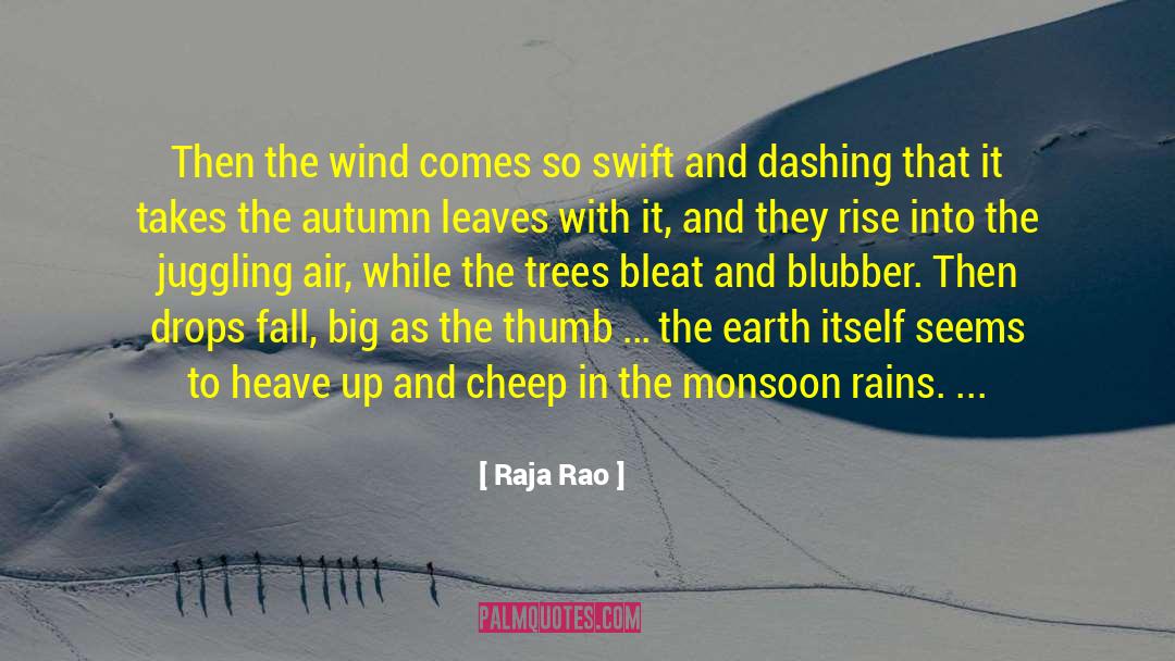 Raja Rao Quotes: Then the wind comes so