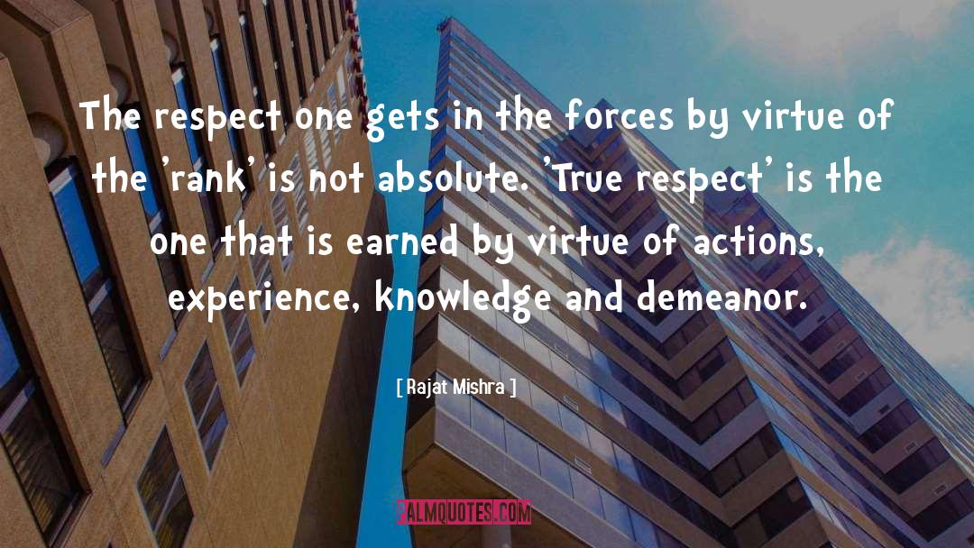 Rajat Mishra Quotes: The respect one gets in