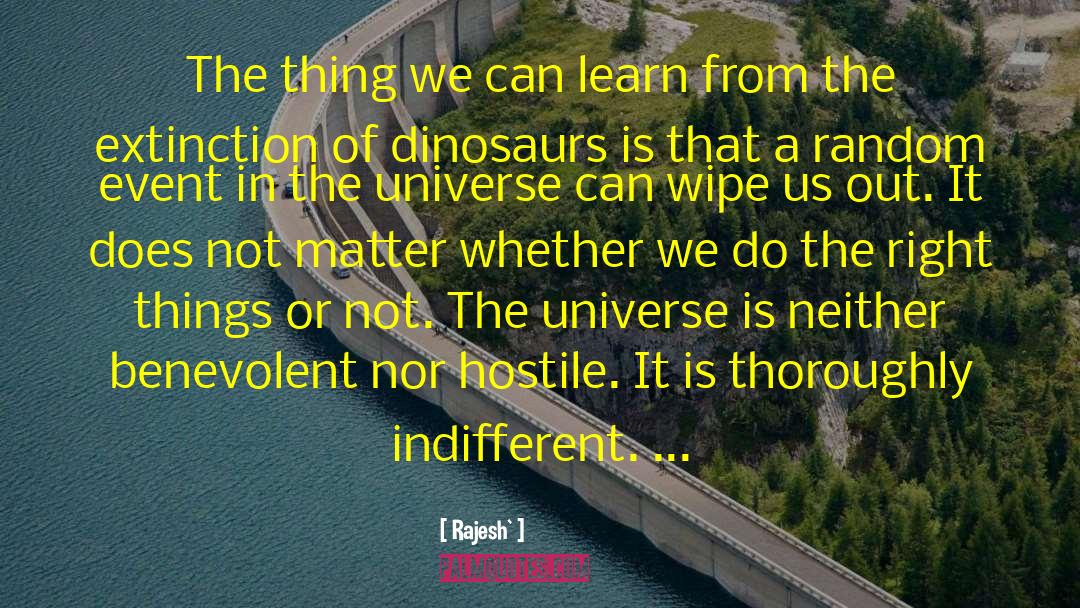 Rajesh` Quotes: The thing we can learn