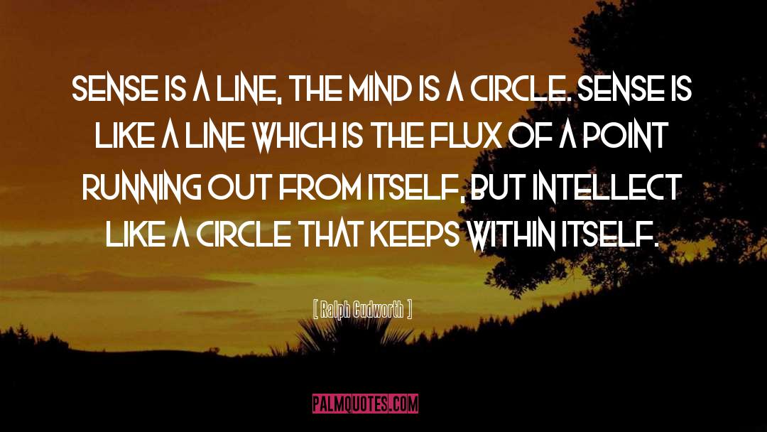 Ralph Cudworth Quotes: Sense is a line, the