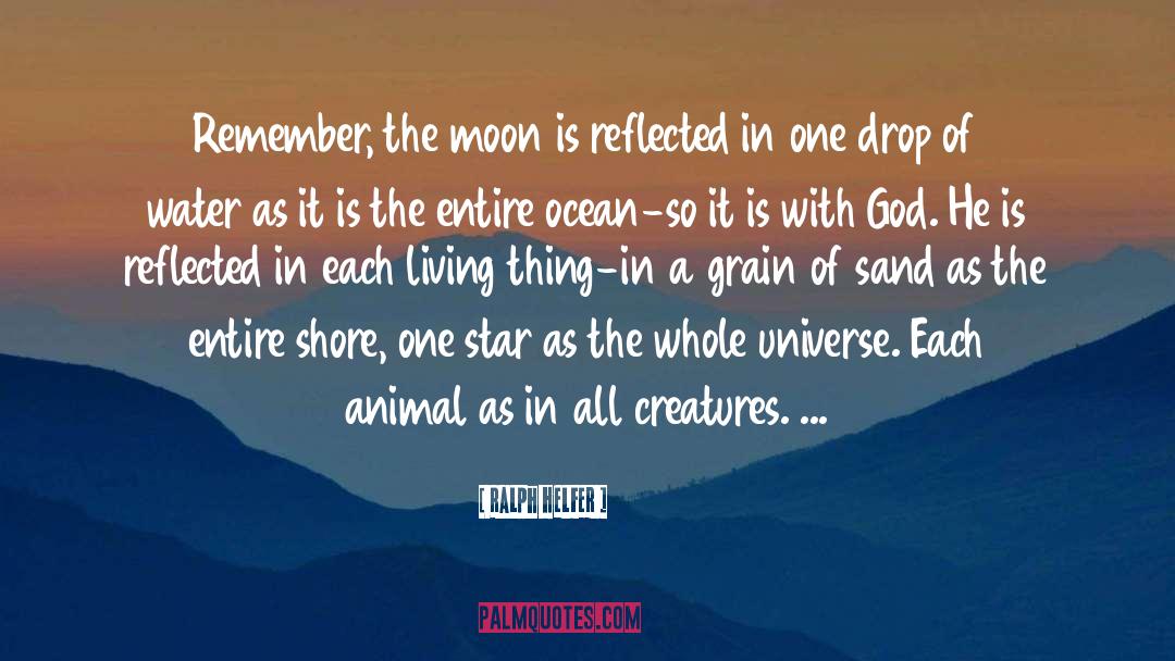Ralph Helfer Quotes: Remember, the moon is reflected