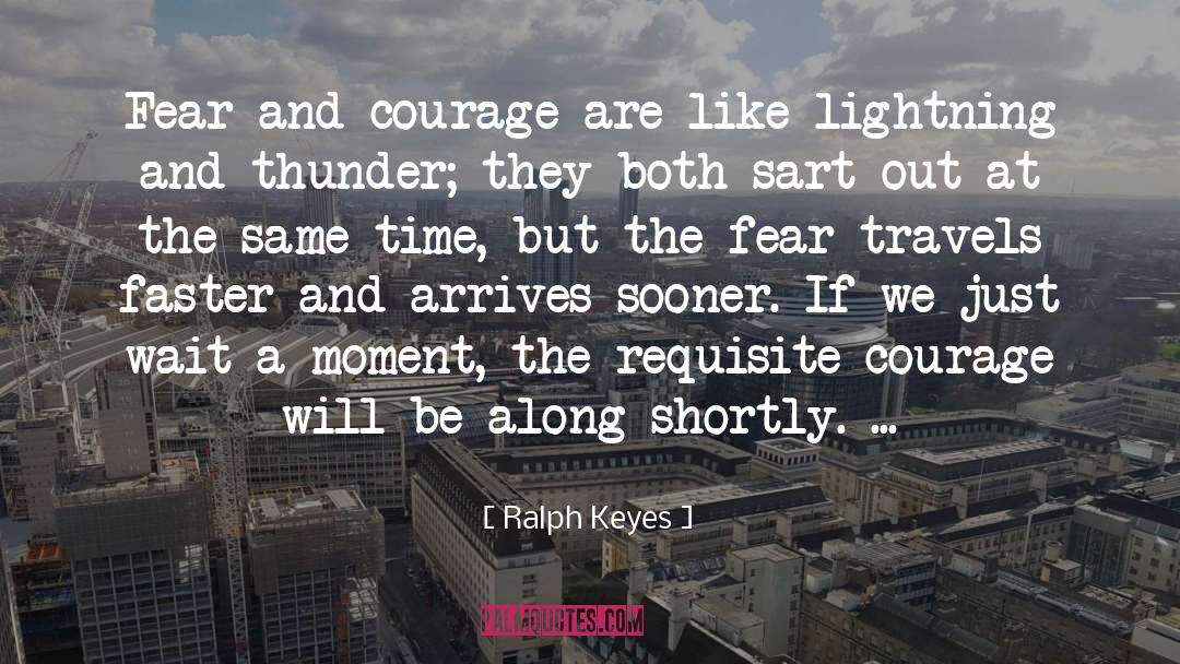 Ralph Keyes Quotes: Fear and courage are like