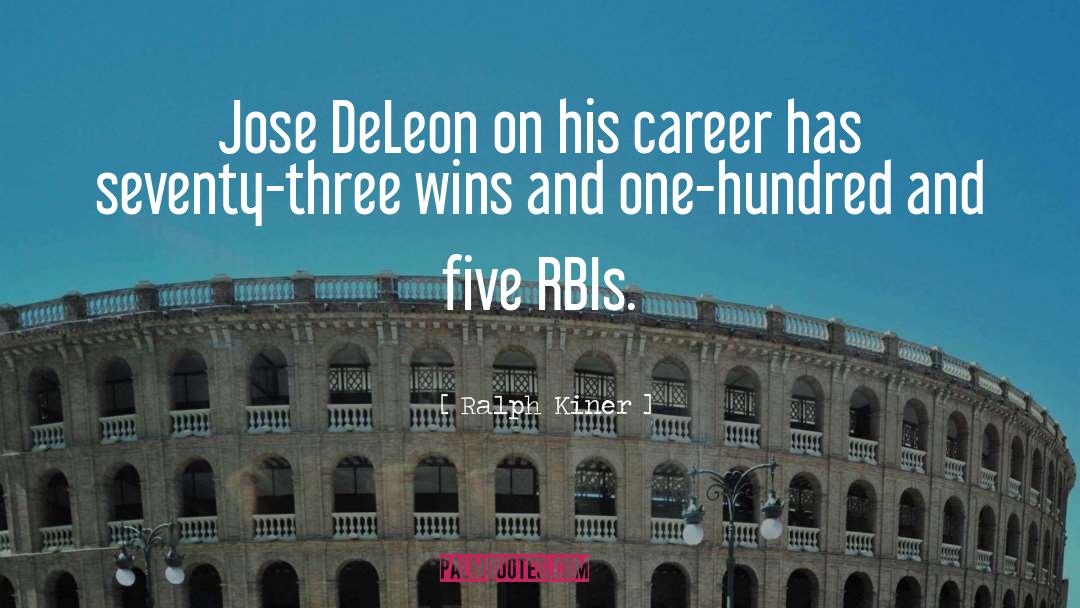 Ralph Kiner Quotes: Jose DeLeon <br>on his career