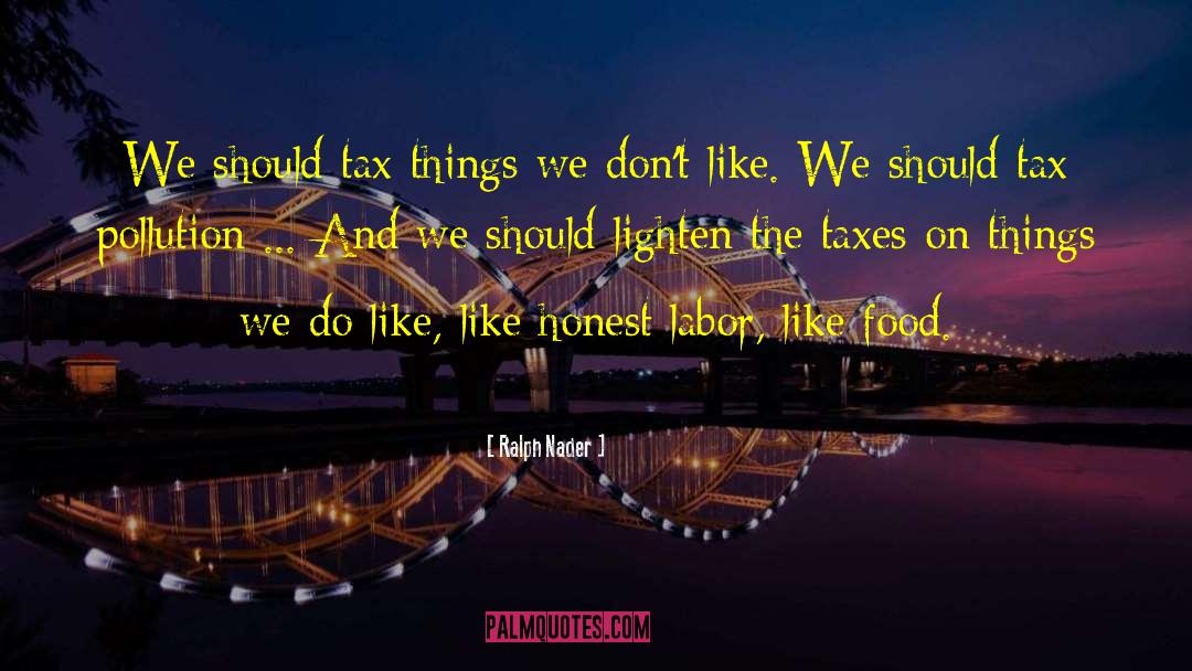 Ralph Nader Quotes: We should tax things we