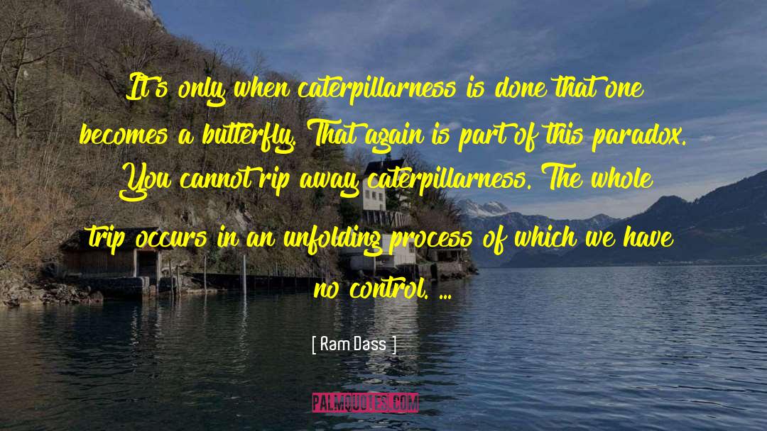Ram Dass Quotes: It's only when caterpillarness is
