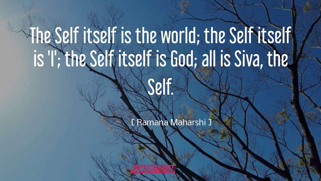Ramana Maharshi Quotes: The Self itself is the