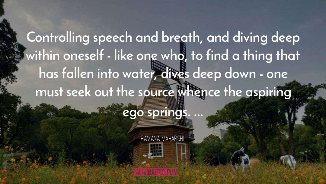 Ramana Maharshi Quotes: Controlling speech and breath, and