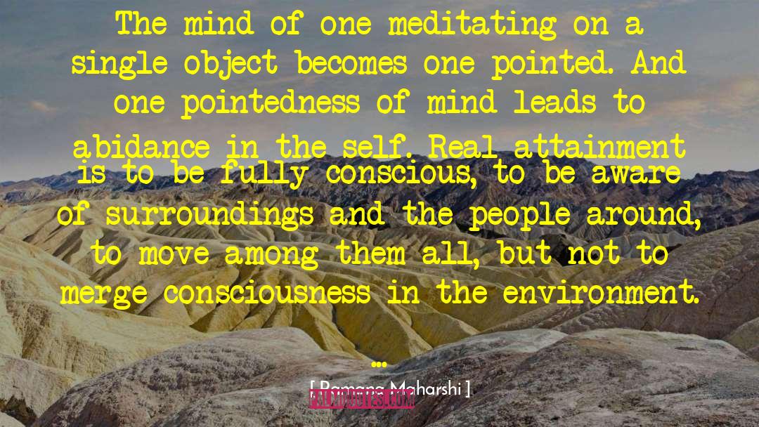 Ramana Maharshi Quotes: The mind of one meditating