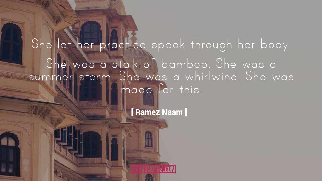 Ramez Naam Quotes: She let her practice speak