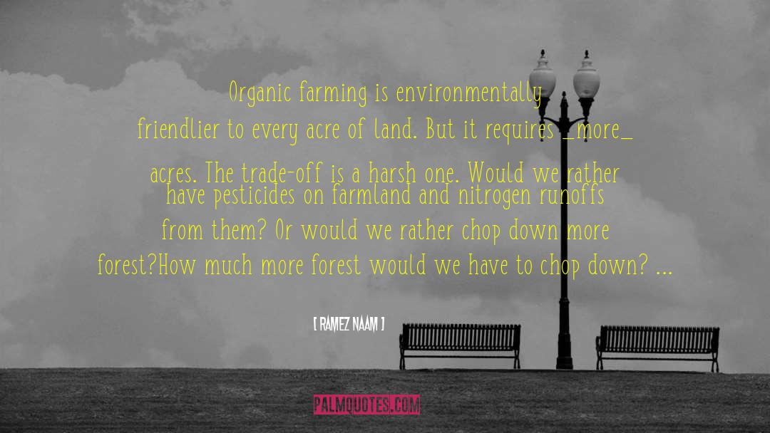Ramez Naam Quotes: Organic farming is environmentally friendlier