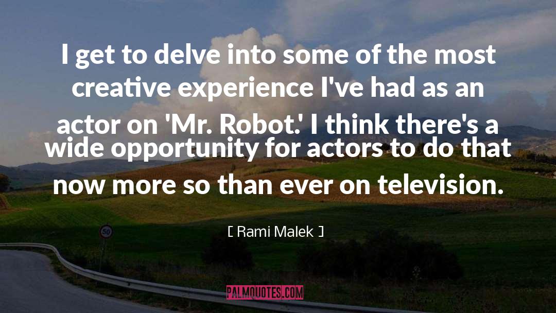 Rami Malek Quotes: I get to delve into