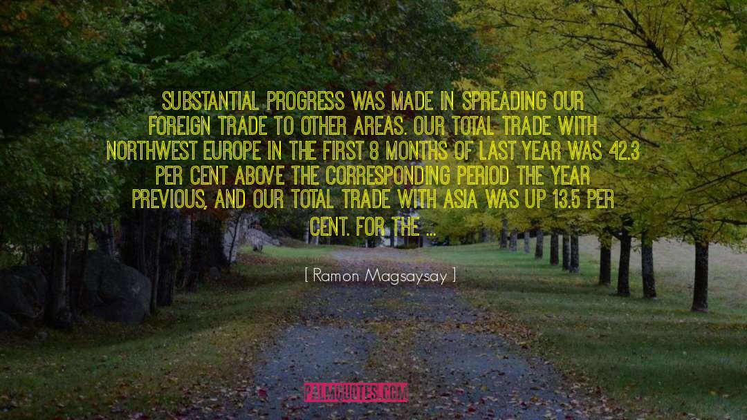 Ramon Magsaysay Quotes: Substantial progress was made in