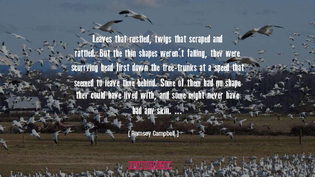 Ramsey Campbell Quotes: Leaves that rustled, twigs that