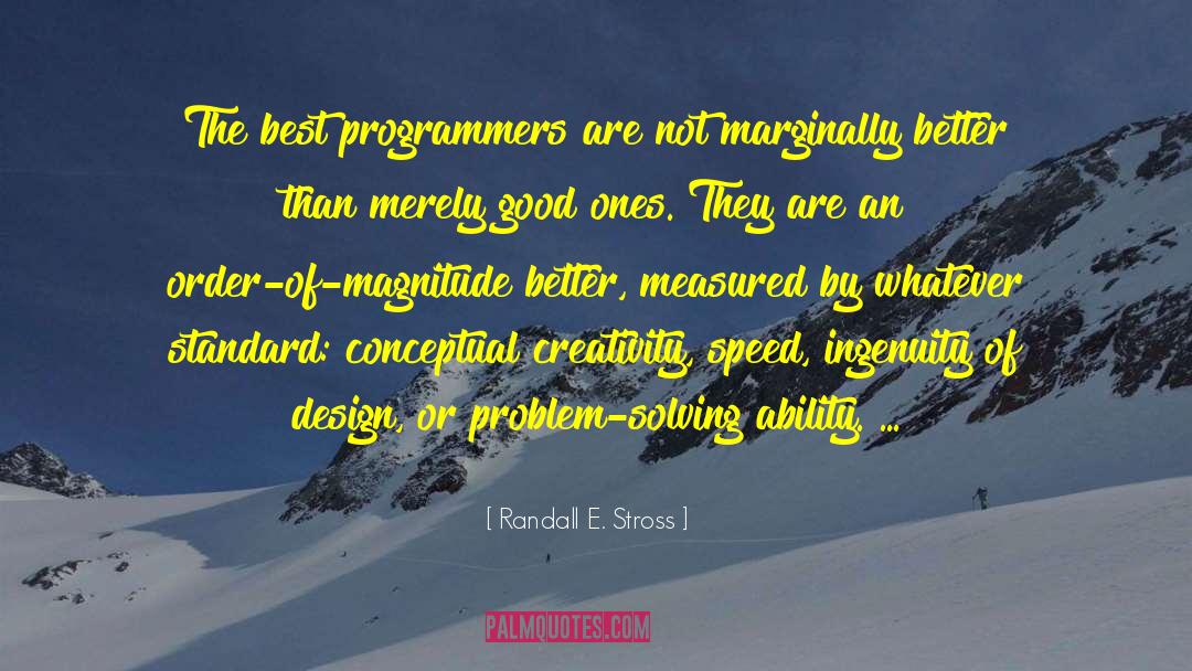 Randall E. Stross Quotes: The best programmers are not