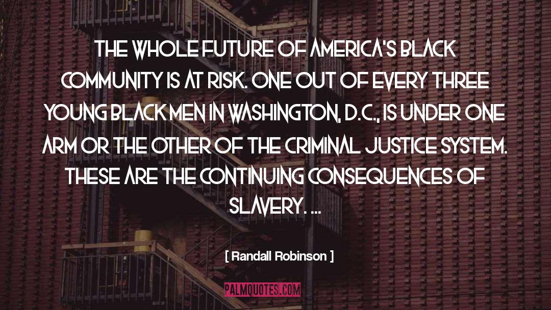 Randall Robinson Quotes: The whole future of America's