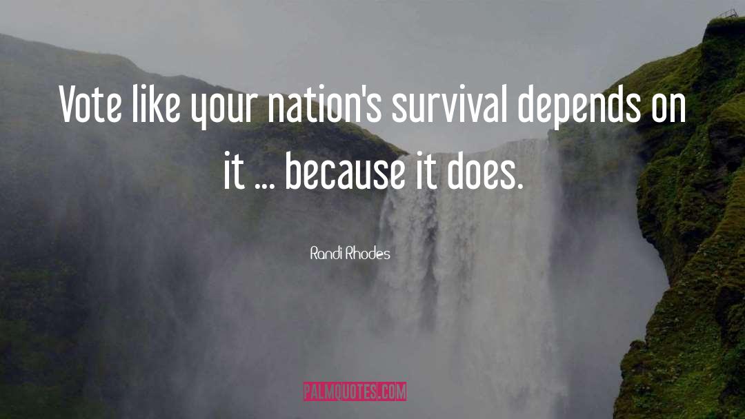 Randi Rhodes Quotes: Vote like your nation's survival