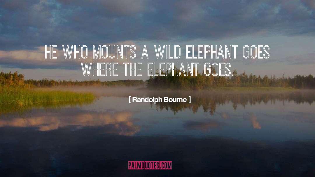 Randolph Bourne Quotes: He who mounts a wild