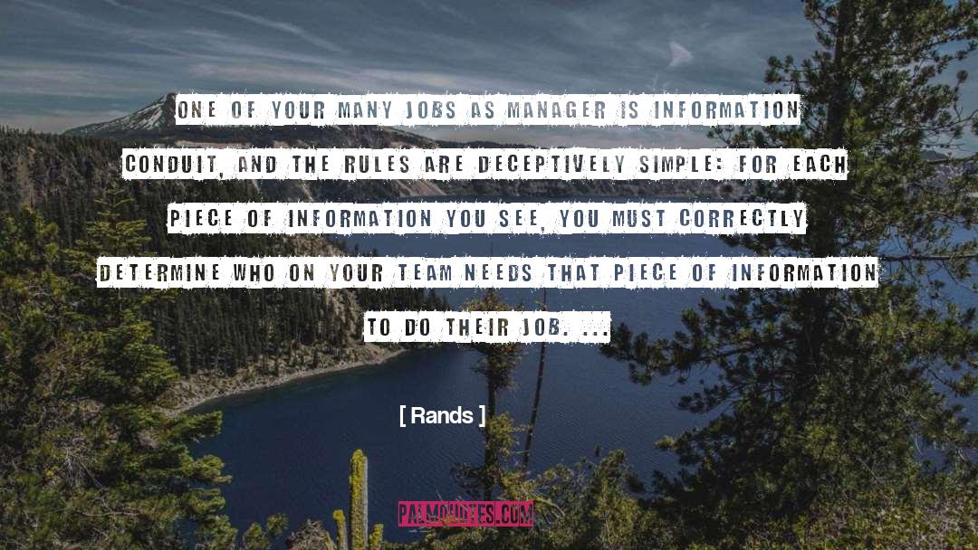 Rands Quotes: One of your many jobs